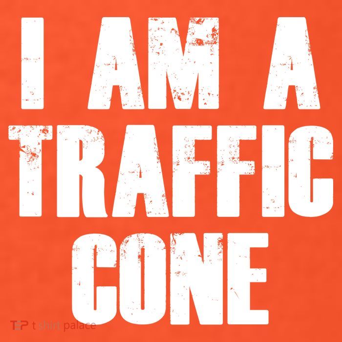 I Am a Traffic Cone Lazy costume Button