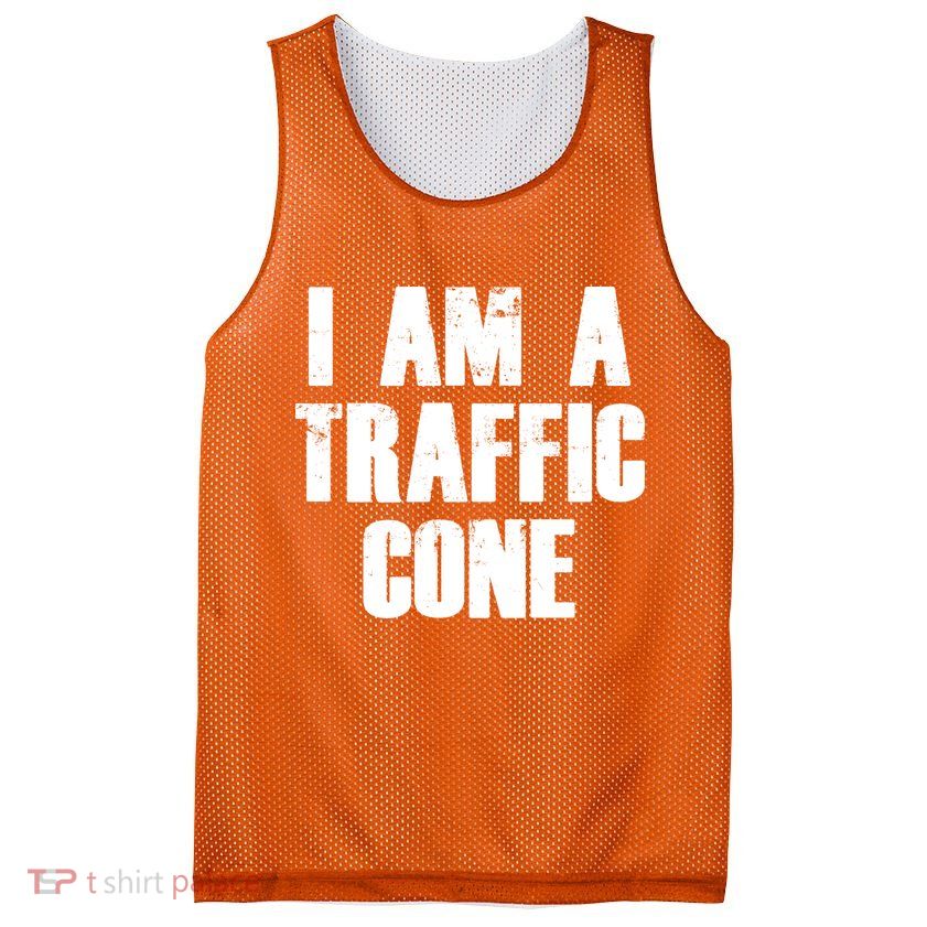 I Am a Traffic Cone Lazy costume Mesh Reversible Basketball Jersey Tank