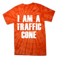 I Am a Traffic Cone Lazy costume Tie-Dye T-Shirt