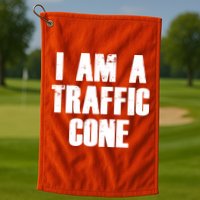 I Am a Traffic Cone Lazy costume Golf Towel
