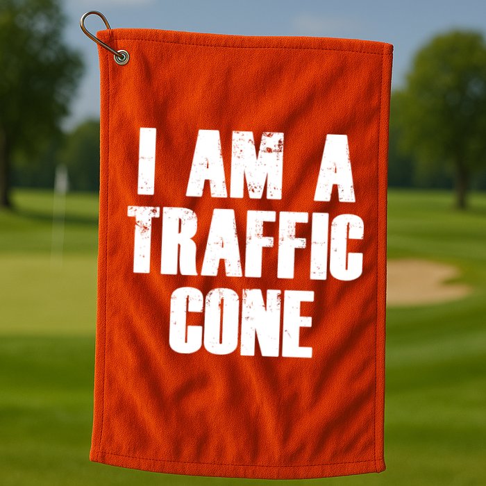I Am a Traffic Cone Lazy costume Golf Towel