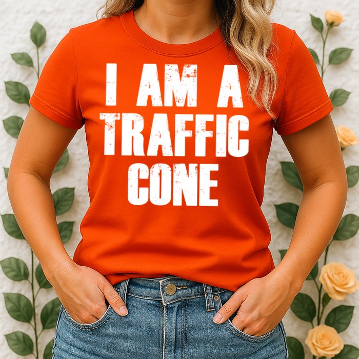 I Am a Traffic Cone Lazy costume Womens T-Shirt