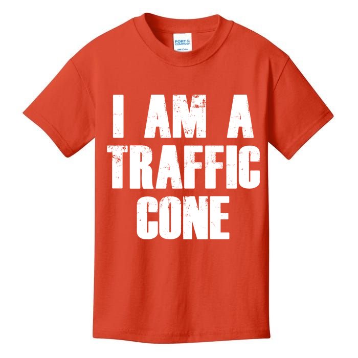 I Am a Traffic Cone Lazy costume Kids T-Shirt
