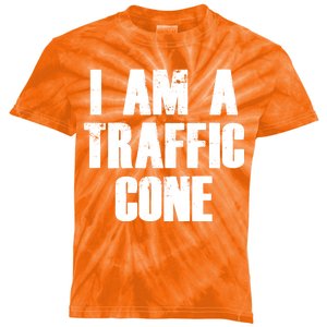 I Am a Traffic Cone Lazy costume Kids Tie-Dye T-Shirt