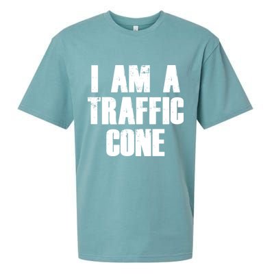I Am a Traffic Cone Lazy costume Sueded Cloud Jersey T-Shirt