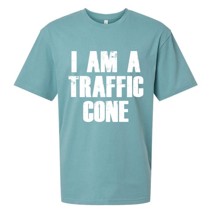 I Am a Traffic Cone Lazy costume Sueded Cloud Jersey T-Shirt