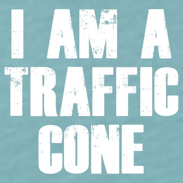 I Am a Traffic Cone Lazy costume Sueded Cloud Jersey T-Shirt