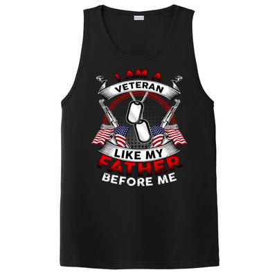 I Am A Veteran Like My Father Before Me PosiCharge Competitor Tank