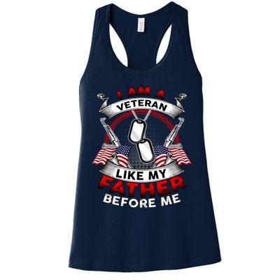 I Am A Veteran Like My Father Before Me Womens Tank Top