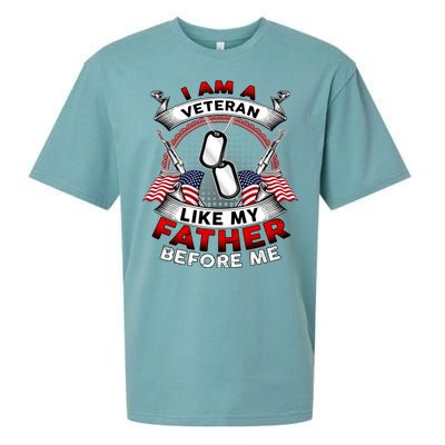 I Am A Veteran Like My Father Before Me Sueded Cloud Jersey T-Shirt