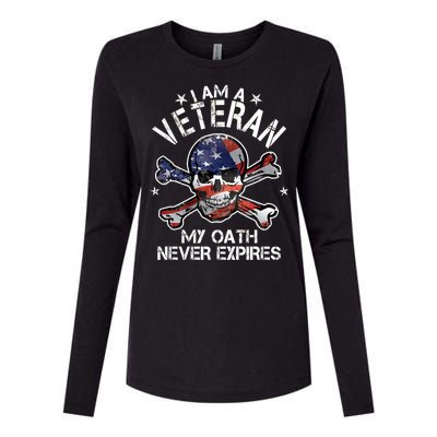 I Am A Veteran My Oath Never Expires Womens Cotton Relaxed Long Sleeve T-Shirt