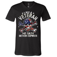 I Am A Veteran My Oath Never Expires V-Neck T-Shirt