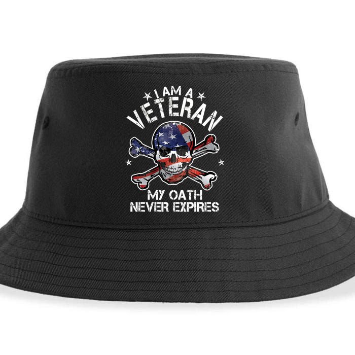 I Am A Veteran My Oath Never Expires Sustainable Bucket Hat