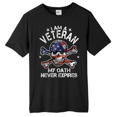 I Am A Veteran My Oath Never Expires Tall Fusion ChromaSoft Performance T-Shirt