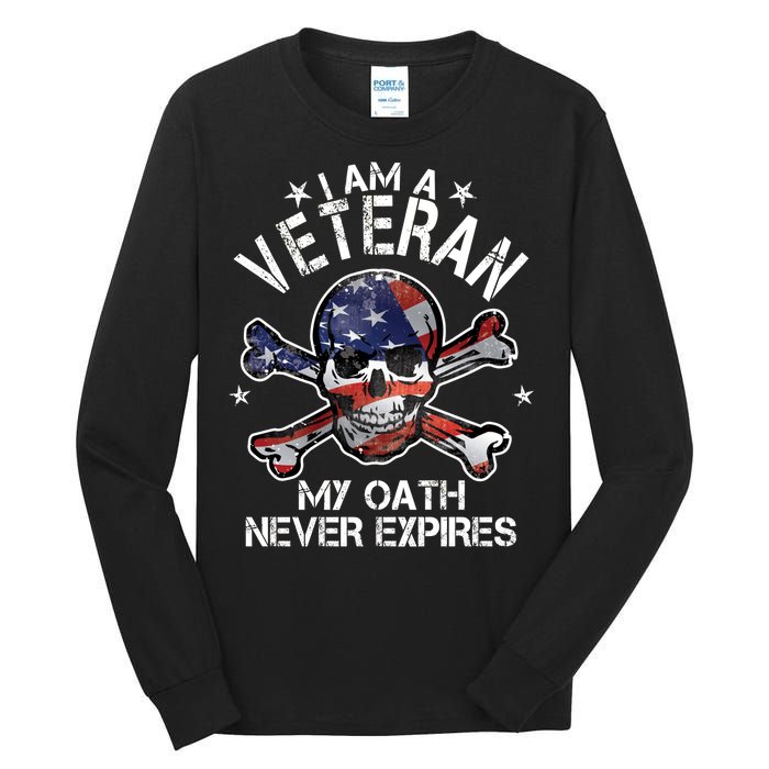 I Am A Veteran My Oath Never Expires Tall Long Sleeve T-Shirt