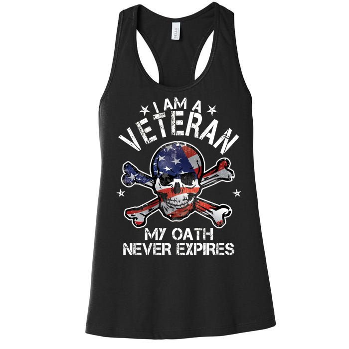 I Am A Veteran My Oath Never Expires Women's Racerback Tank