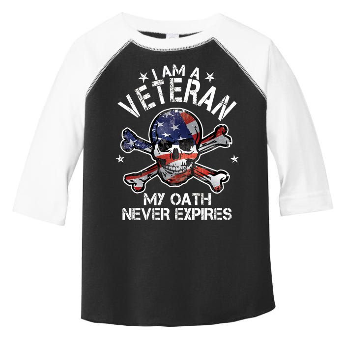 I Am A Veteran My Oath Never Expires Toddler Fine Jersey T-Shirt