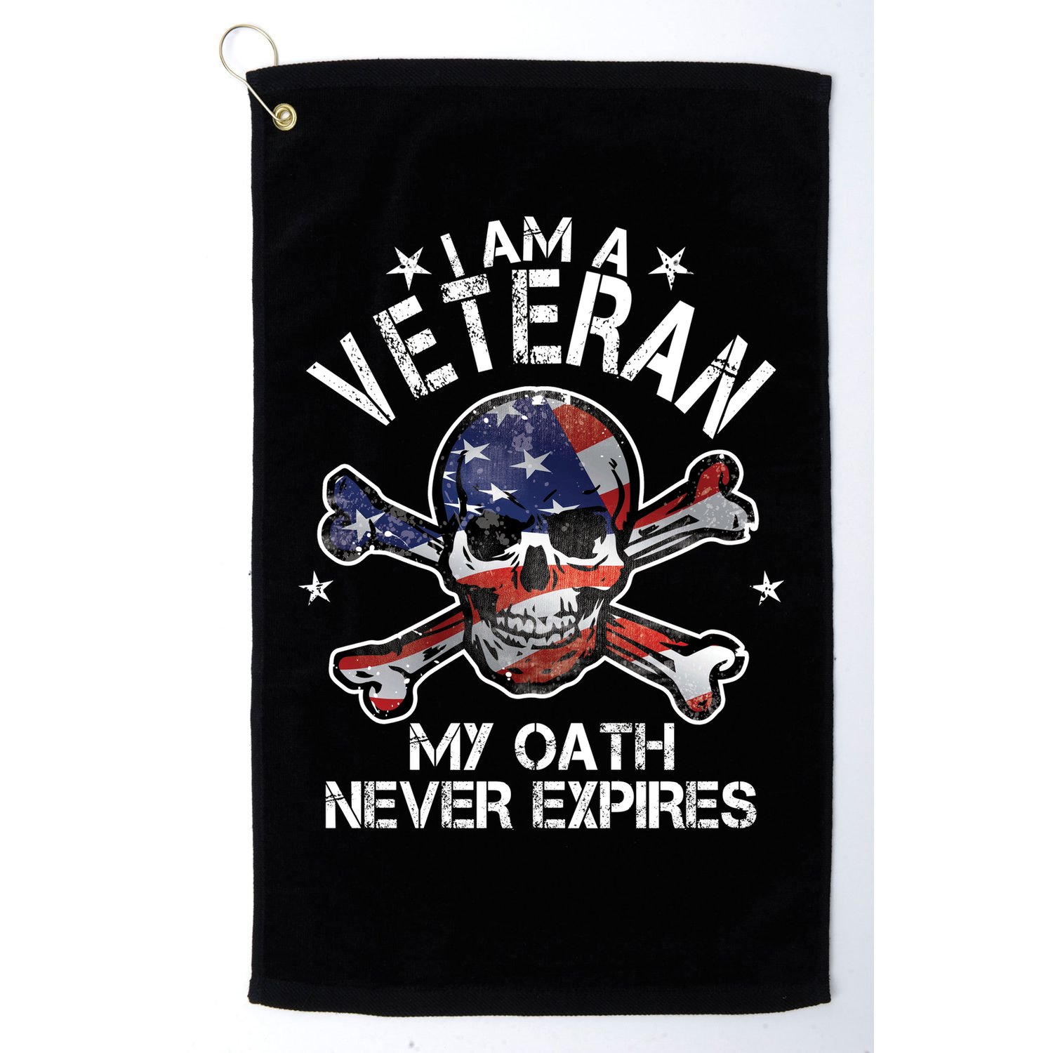 I Am A Veteran My Oath Never Expires Golf Towel