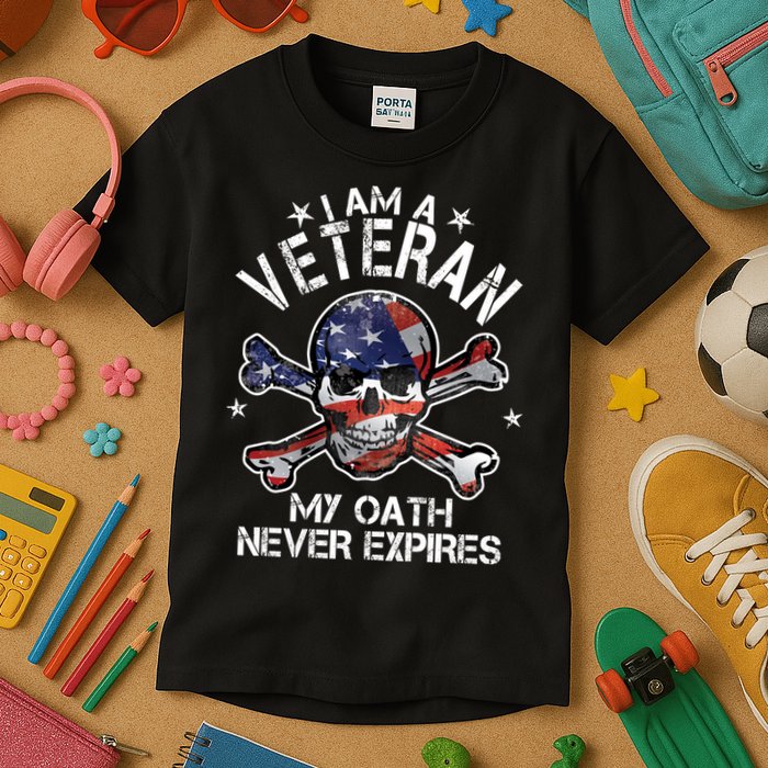 I Am A Veteran My Oath Never Expires Kids T-Shirt