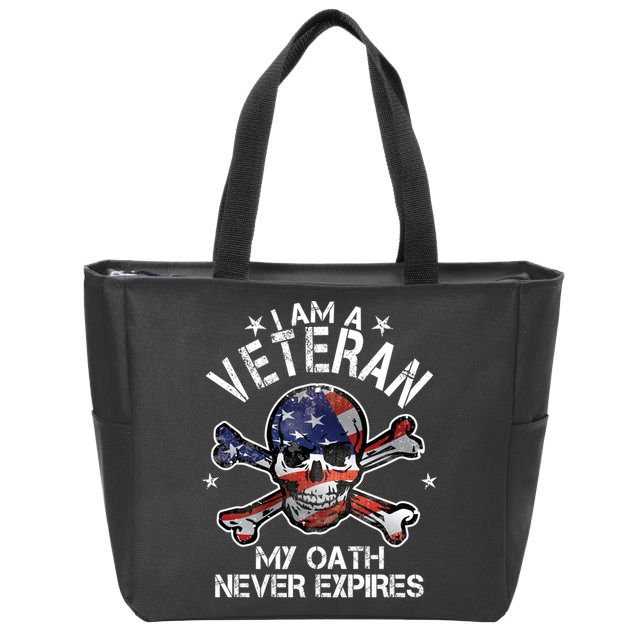 I Am A Veteran My Oath Never Expires Zip Tote Bag