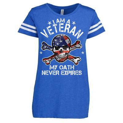 I Am A Veteran My Oath Never Expires Enza Ladies Jersey Football T-Shirt