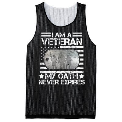 I Am A Veteran My Oath Never Expires Dog Tag Mesh Reversible Basketball Jersey Tank