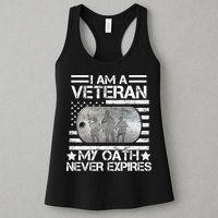 I Am A Veteran My Oath Never Expires Dog Tag Womens Tank Top