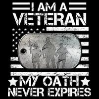 I Am A Veteran My Oath Never Expires Dog Tag Womens Tank Top