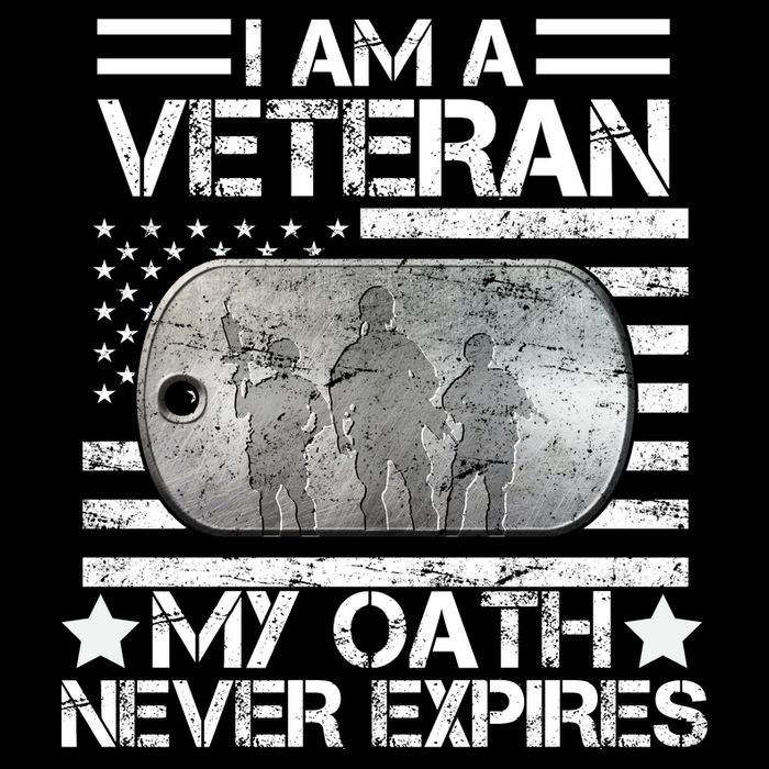 I Am A Veteran My Oath Never Expires Dog Tag Womens Tank Top