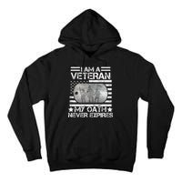 I Am A Veteran My Oath Never Expires Dog Tag Tall Hoodie