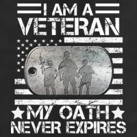 I Am A Veteran My Oath Never Expires Dog Tag Golf Towel