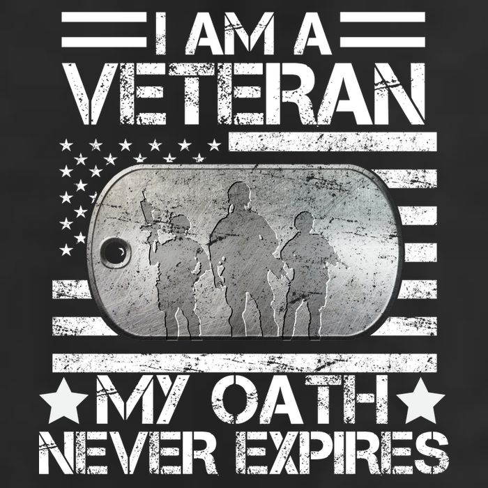 I Am A Veteran My Oath Never Expires Dog Tag Golf Towel