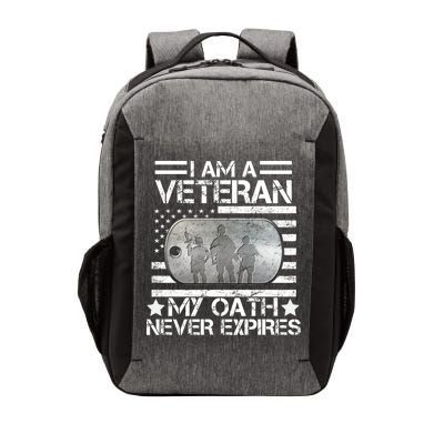 I Am A Veteran My Oath Never Expires Dog Tag Vector Backpack