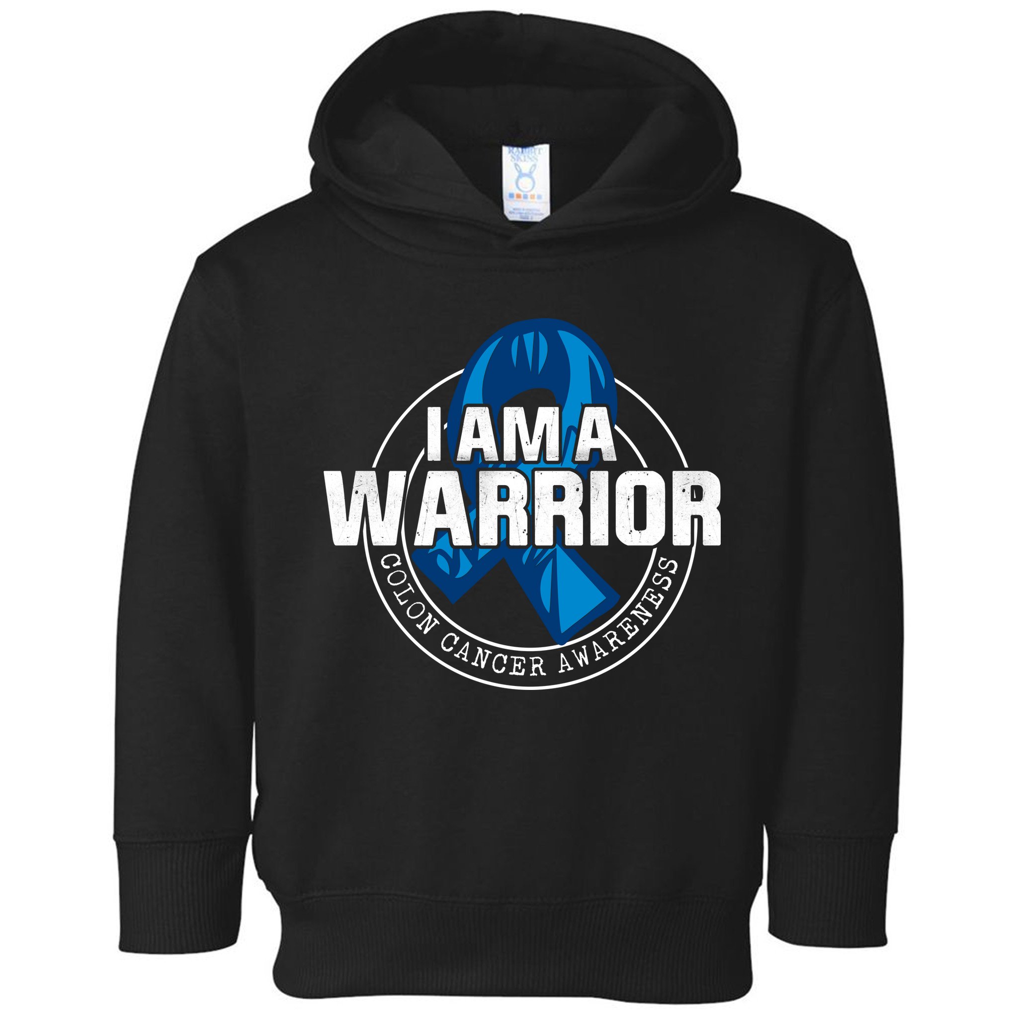 I Am A Warrior Colon Cancer Awareness Toddler Hoodie