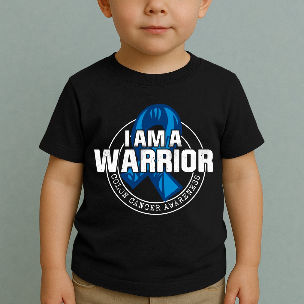 I Am A Warrior Colon Cancer Awareness Toddler T-Shirt