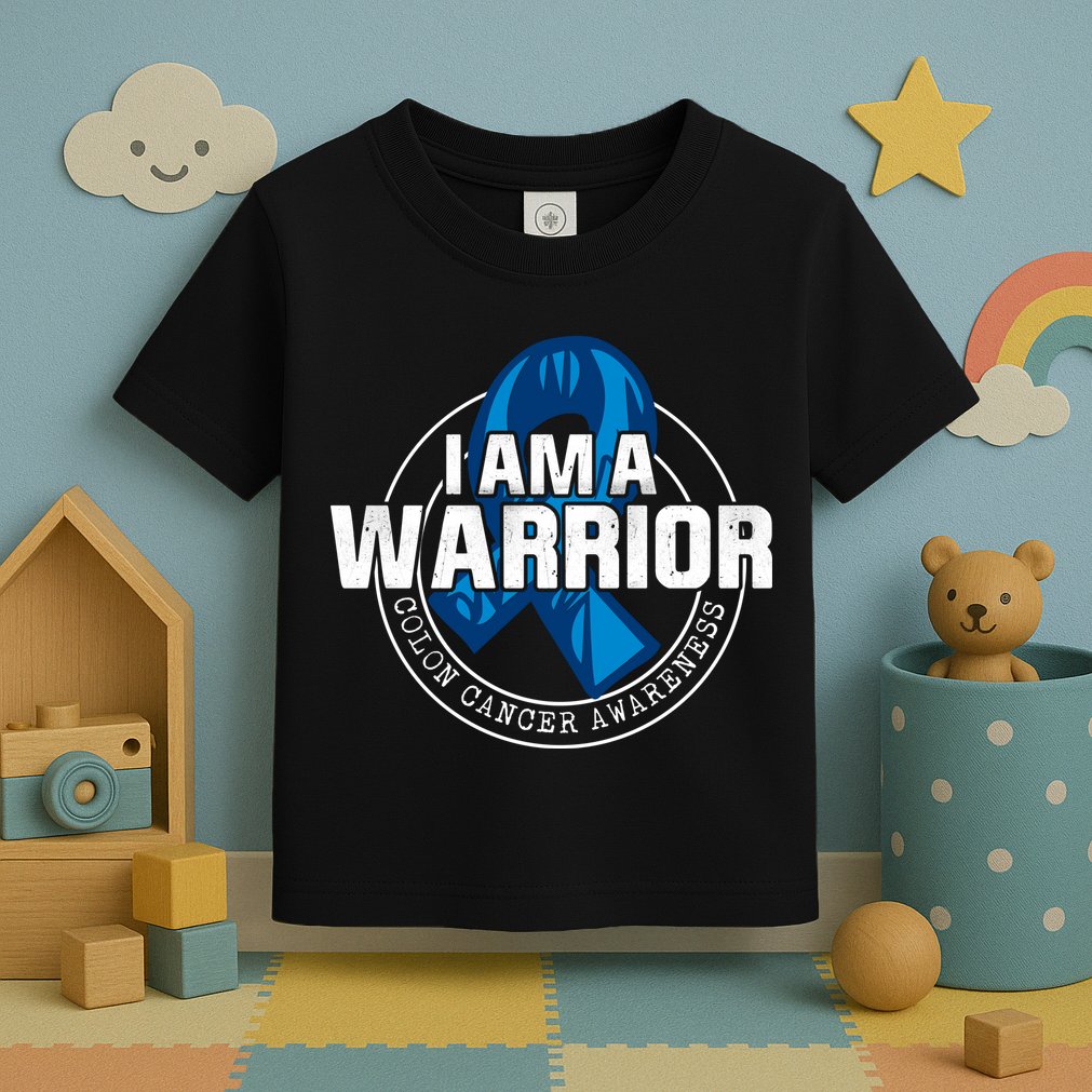 I Am A Warrior Colon Cancer Awareness Toddler T-Shirt