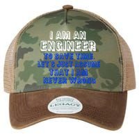 I Am An Engineer Save Time Never Wrong Legacy Tie Dye Trucker Hat