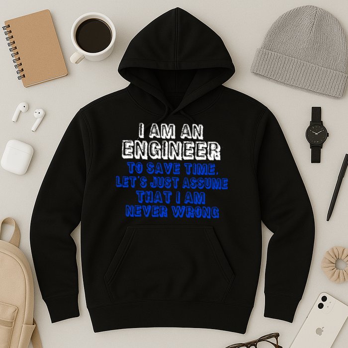 I Am An Engineer Save Time Never Wrong Hoodie