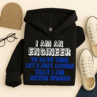I Am An Engineer Save Time Never Wrong Hoodie