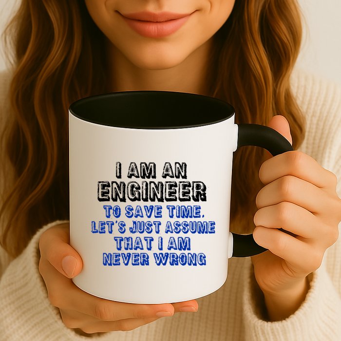 I Am An Engineer Save Time Never Wrong Mug
