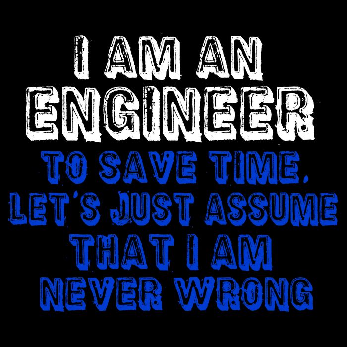 I Am An Engineer Save Time Never Wrong Drawstring Bag