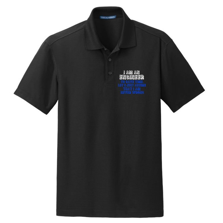 I Am An Engineer Save Time Never Wrong Dry Zone Grid Polo