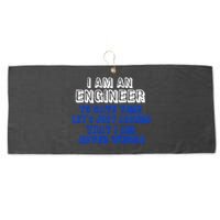 I Am An Engineer Save Time Never Wrong Large Microfiber Waffle Golf Towel