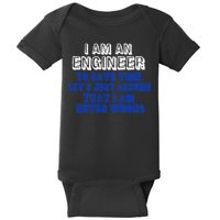 I Am An Engineer Save Time Never Wrong Baby Bodysuit
