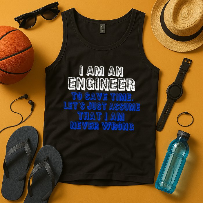 I Am An Engineer Save Time Never Wrong Tank Top
