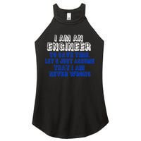 I Am An Engineer Save Time Never Wrong Women's Perfect Tri Rocker Tank