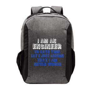 I Am An Engineer Save Time Never Wrong Vector Backpack