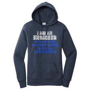 I Am An Engineer Save Time Never Wrong Women's Pullover Hoodie