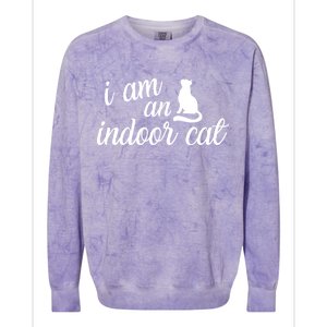 I Am An Indoor Cat Colorblast Crewneck Sweatshirt