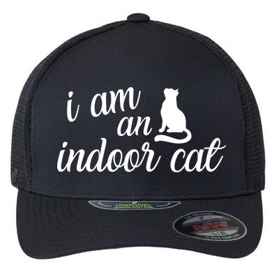 I Am An Indoor Cat Flexfit Unipanel Trucker Cap